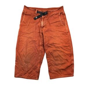 Stone Master Shorts Men 30 (30x17) Orange Belted Climbing Pants Stretch Outdoors